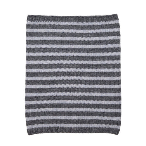 Grey Breton Stripe Cashmere Snood/Neck Warmer