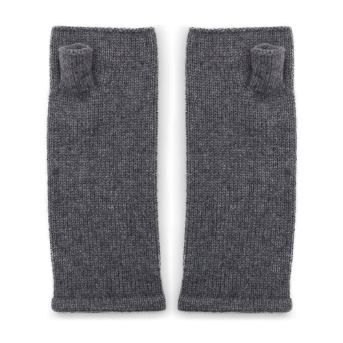 grey cashmere fingerless gloves